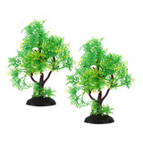 Árbol Pequeño Artificial Para Jardinería De Peceras, 2 Unida