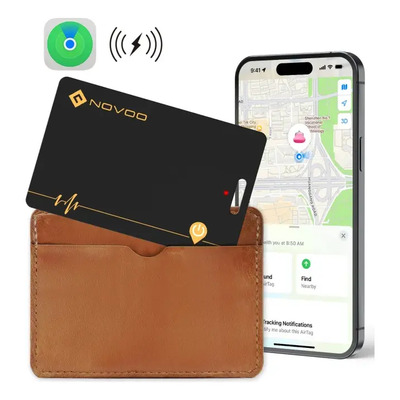 Localizador Bluetooth NOVOO Airtag Tarjeta Rastreadora Gps Recargable-Tarjeta Rastreadora Impermeable Ip68 Inteligente Para Cartera Color Negro | MercadoLibre