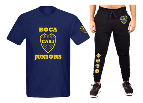 Conjunto Remera + Pantalón Jogging Boca Juniors - Mod_06