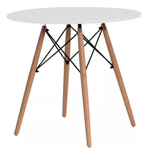  Mesa De Jantar 70cm Eames  Eiffel Pés Palito Estilosa