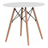  Mesa De Jantar 70cm Eames  Eiffel Pés Palito Estilosa