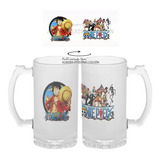 Mug Cervecero Taza One Piece Anime Vidrio Opalizado 03