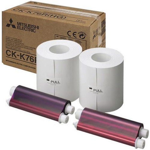 Set Cinta De Tinta Papel Mitsubishi 6'' Para Impresora