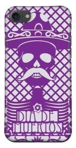 Funda Celular Calavera Morada Dia Muertos Charro  Celular  *