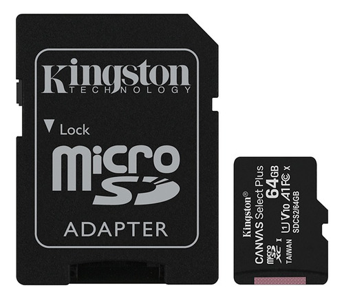 Memoria Micro Sd 64gb Kingston Clase 10 A1 Celular Tablet