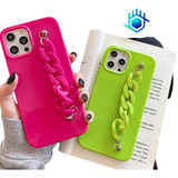 Funda Correa Cadena Para iPhone + Mica Protector Mujer Case