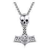 Collar De Calavera Collar Mjolnir De Plata De Ley 925 Collar