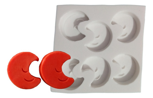 Molde Forma Silicone Sabonete Mini Lua Chuva De Amor 6 Cav