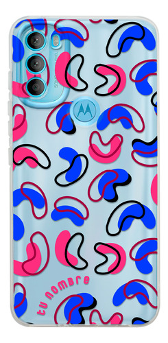 Funda Para Motorola Para Mujer Figuras Abstracto Con Nombre