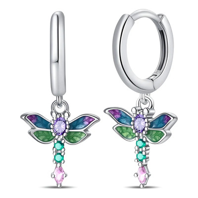 Aretes S925 Tinslo Plata Libélula