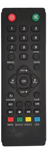 Controle Remoto Para Receptor Conversor Tv Digital Intelbras