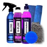 Kit Lavagem Automotiva Shampoo V-floc Blend Restaurax Vonixx