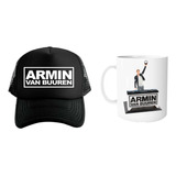 Gorra Black Unisex Y Taza 11oz Armin Van Buuren Electro