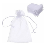 Bolsa Organza 9x7 Cms Paquete 50 Unds Color Blanco