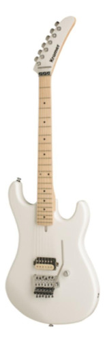 Guitarra Eléctrica Kramer Original Collection The 84 De Aliso Matte White Brillante Con Diapasón De Arce