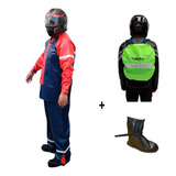 Impermeable Para Moto Tombiker + Cubrezapatos + Cubremochila