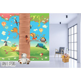 Vinilos Decorativos Mural Infantil Árbol  Animalitos 2mx2m 