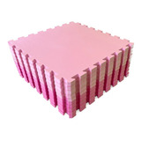 Kit 6 Peças Tapete Tatame Rosa Infantil 50x50 10mm Liso