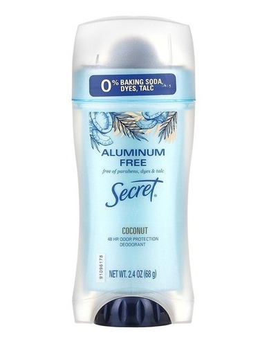  Desodorante Secret Aluminum Free Coconut Scent 68g