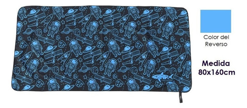 Toalla Sharx* 80x160cm Astronautas Color Negro