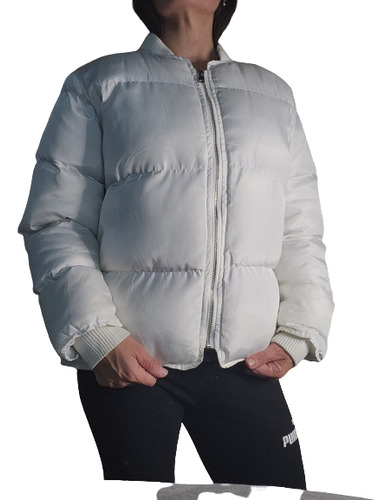 Campera Blanca Inflable De Vestir Mujer  Talle M 