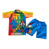 Traje De Baño Conjunto Niño Rainbow Friends Ropa Playa