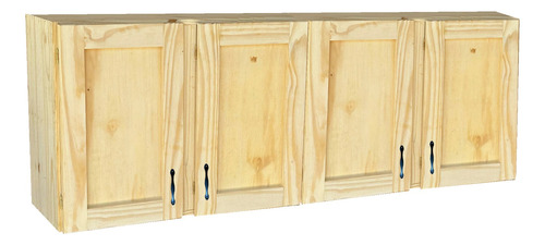 Alacena Madera Pino 1,60 Mts 4 Puertas Con Estante Cocina