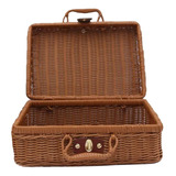 Cesta De Picnic, Maleta Tejida De Mimbre Vintage, Bolsa De A