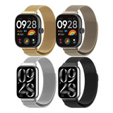 4 Correas Milanesas Para Xiaomi Mi Band 8 Pro/redmi Watch 4