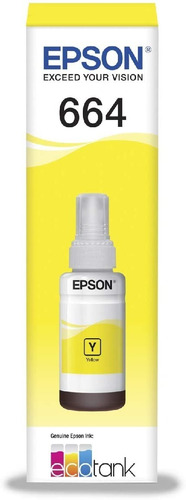 Botella De Tinta Epson T664 Original T664420 Amarillo