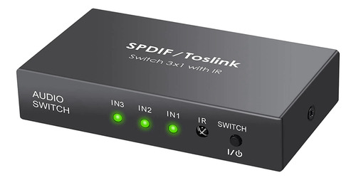 Conmutador De Audio Óptico Digital 3x1 Spdif Toslink Switch