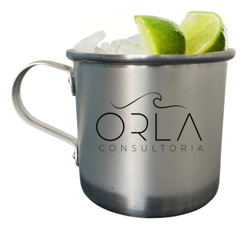 70 Canecas Moscow Mule Personalizadas 350ml Alumínio Fosco