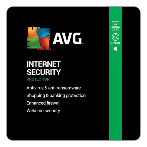 Avg Internet Security  2024  - 10 Pcs - 1 Año  - Windows