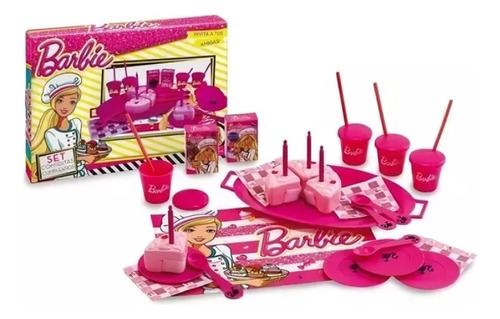 Juego Comidita Set Cumpleaños Barbie Miniplay Delmy