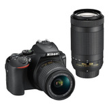  Nikon Kit D5600 + Lente Af-p Dx 18-55mm Vr + Lente Af-p Dx 70-300mm Vr Dslr Color  Negro 