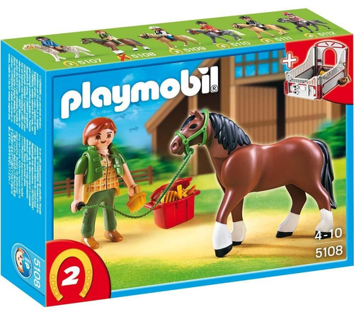 Playmobil 5108 Shire Con Establo Rojo Y Gris Metepec Toluca