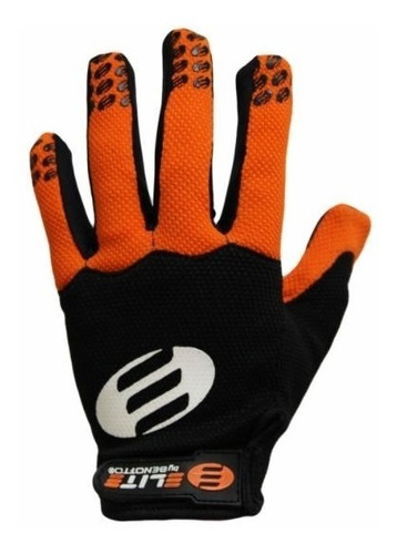 Guantes Ciclista Elite Completo Touch Naranja/negro
