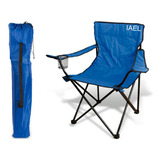 Silla Director Camping Apoyabrazo Porta Vaso Bolso Azul