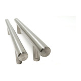 Kit 06 Puxadores  320mm Tubular Haste Inox Escovado Gavetas