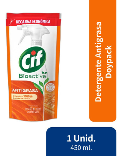 Limpiador Cif Bioactive Antigrasa 450 Ml