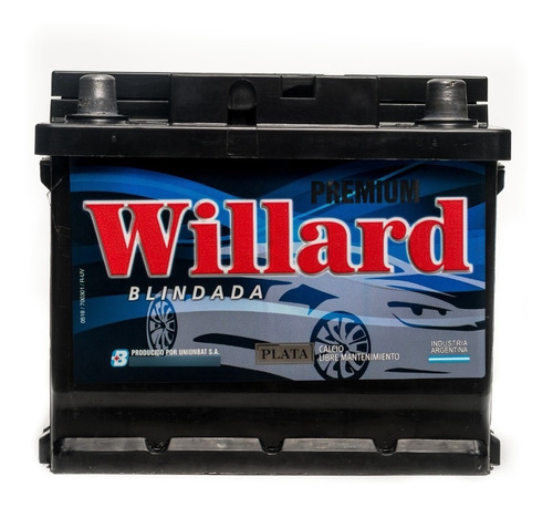 Bateria Willard 12x45 45ah Blindada Fiat Uno 147 Duna Nafta 