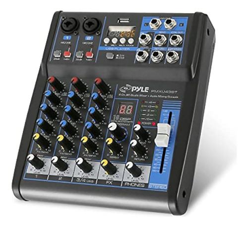 Pyle Professional Audio Mixer Tarjeta De Sonido Consola Sist