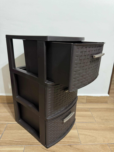 Mueble Sterilite Torre De 3 Cajones 38.1 X 32.1 X 61 Cm Cafe