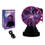 Lampara De Plasma Tesla 15 Cm Altura Toque Magico Luz Noche