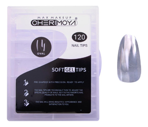 Tips Para Soft Gel Oval Cristal 120 Un. Cherimoya