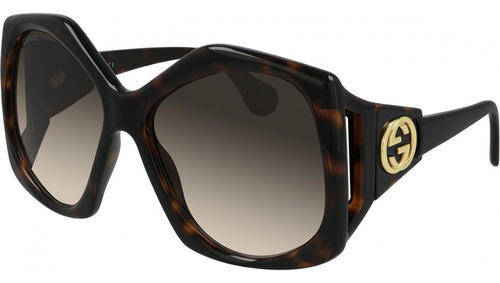 Gucci Gg0875s 002 Heptagon Oversized Carey Cafe