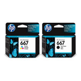 Cartuchos Hp 667 Negro + Hp 667 Color Combo Original Hp 2775