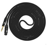 Cable De Microfono Hembra Lyxpro 1/4  Trs A Xlr - 6 Pies - N