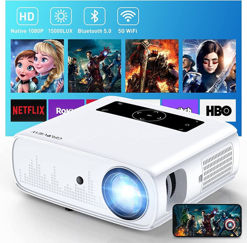 Proyector, Proyector Groview 9500l Native 1080p, Proyector W Color Blanco