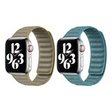 2 Correas Para Apple Watch Ultra Series 9 8 7 Se Denim Loop